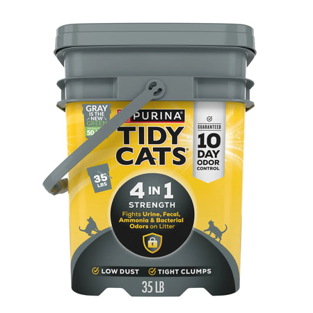 Purina 4-In-1 Strength Clumping Cat Litter, Floral Scent, 35 Lb Pail