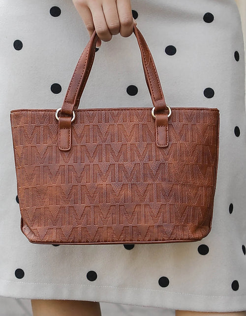 Load image into Gallery viewer, Edelyn Women'S Tote Bag, Small Tote Handbag, Pouch Purse &amp; Wristlet Wallet, Signature Handbag 4 Pcs Set by Mia K
