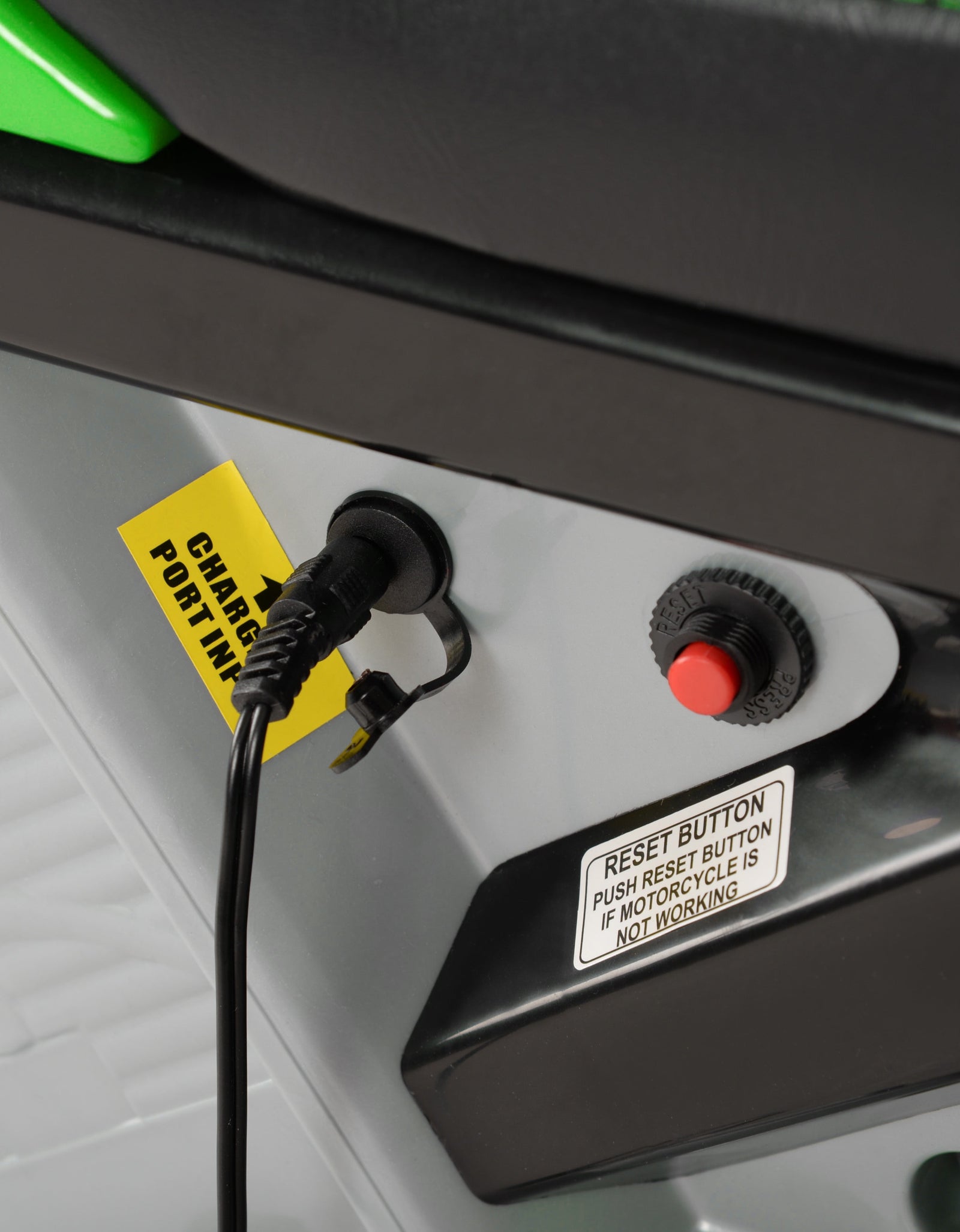 HPR 350 Dirt Bike 24V Electric Motorcycle in Green for Kids