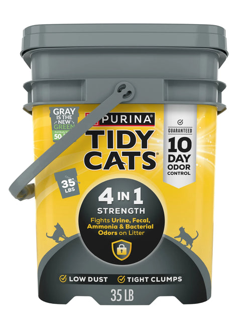 Load image into Gallery viewer, Purina  4-In-1 Strength Clumping Cat Litter, Floral Scent, 35 Lb Pail
