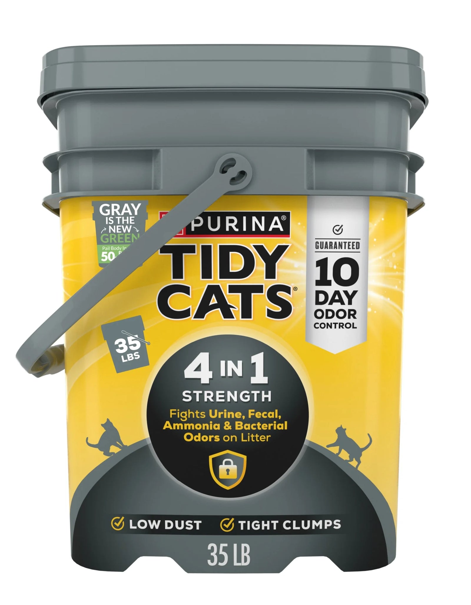 Purina  4-In-1 Strength Clumping Cat Litter, Floral Scent, 35 Lb Pail