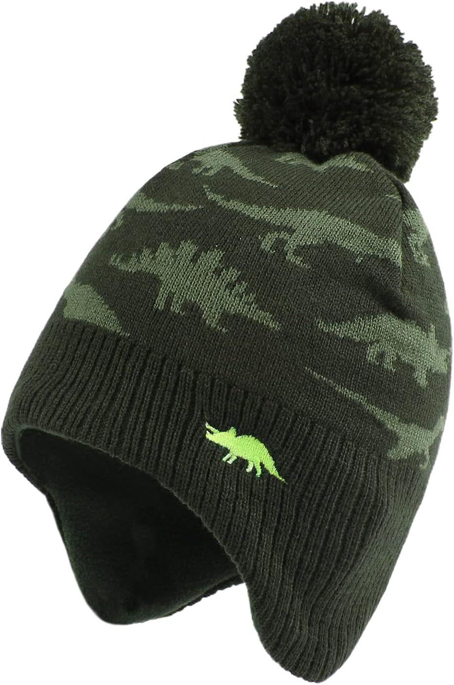 Knitted Baby Hat Scarf Set Winter Warm Boys Girls Beanie Fleece Lining Toddler Kids Hats with Pompom