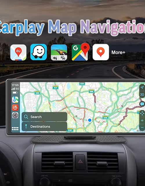 Load image into Gallery viewer, 10.26-Inch Wireless Carplay Android Auto Car Portable GPS Navigation Car Display Screen Central Control Screen Radio
