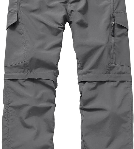 Mens Hiking Pants Quick Dry Lightweight Fishing Pants Convertible Zip off Cargo Work Pants Trousers