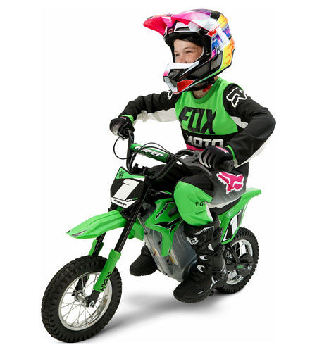 HPR 350 Dirt Bike 24V Electric Motorcycle in Green for Kids