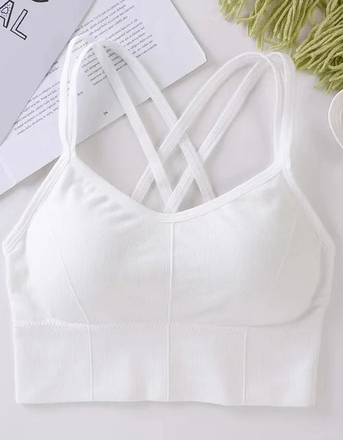 Load image into Gallery viewer, Sexy Women Tops Back Cross Strap Tank Top Push up Running Sports Bra Breathable Soft Fitness Beauty Solid Color Yoga Bra
