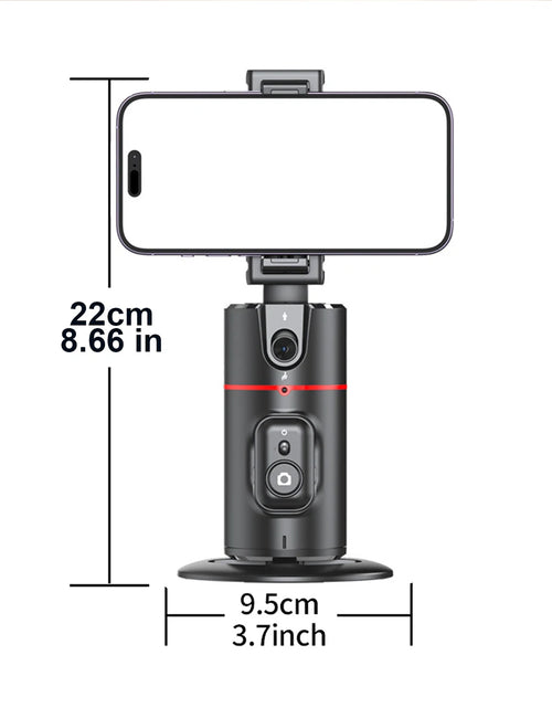 Load image into Gallery viewer, 360 Degree Rotation Auto Face Tracking Phone Holder Stand Foldable Gesture Operation for Mobile Smartphone Vlog Live Streaming
