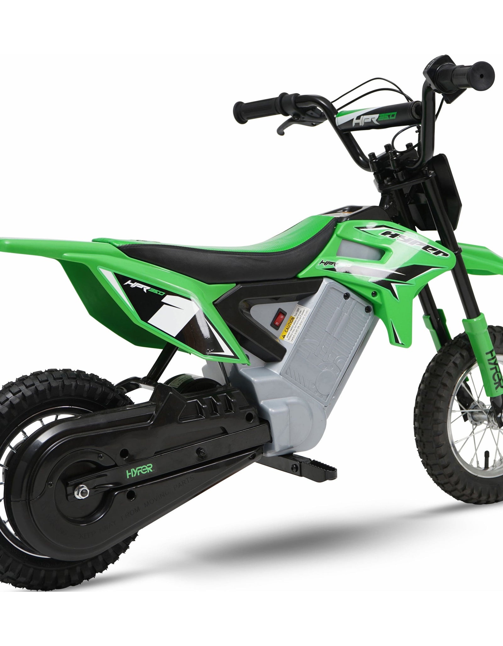 HPR 350 Dirt Bike 24V Electric Motorcycle in Green for Kids