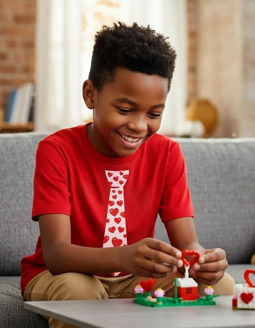 Load image into Gallery viewer, Red Hearts Tie for Valentine'S Day Love Youth Kids T-Shirt
