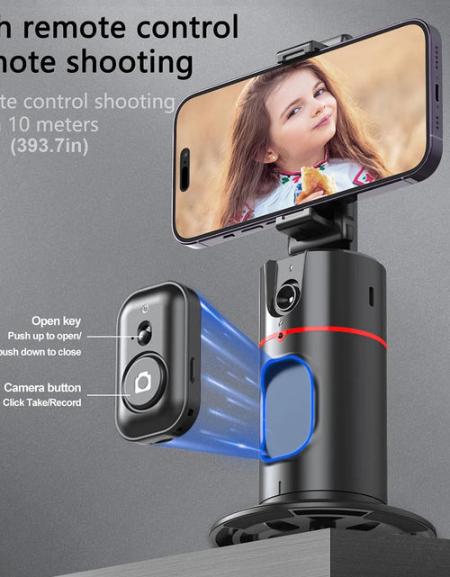 Load image into Gallery viewer, 360 Degree Rotation Auto Face Tracking Phone Holder Stand Foldable Gesture Operation for Mobile Smartphone Vlog Live Streaming
