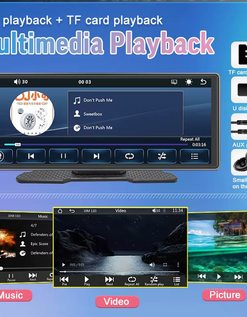Load image into Gallery viewer, 10.26-Inch Wireless Carplay Android Auto Car Portable GPS Navigation Car Display Screen Central Control Screen Radio
