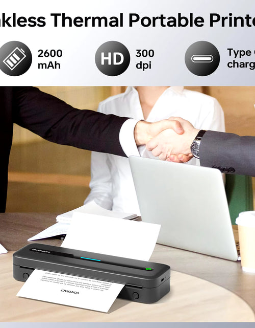 Load image into Gallery viewer, M832 Portable Printer A4 BT Printer for Travel 300Dpi Wireless Inkless Thermal Printer Use in Ios Android Phone Laptop
