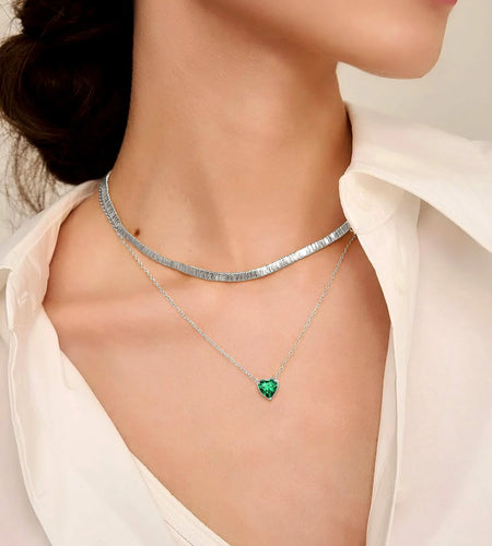 Silver Necklace 925 Sterling Silver Birthstone Love Heart Necklace Mother'S Day Gifts for Mom