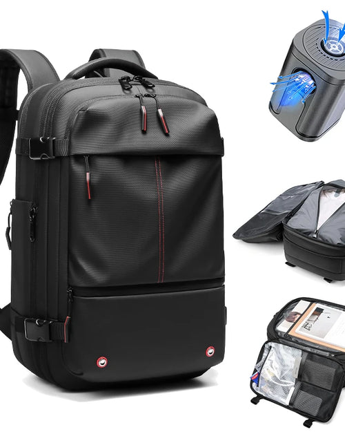 Load image into Gallery viewer, Men Travel Backpack Vacuum Compression 17 Inch Laptop Backpack Business Large Capacity School Backpack Expanded Hiking Backpack
