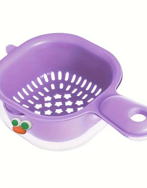 Load image into Gallery viewer, Dopamine Cute Handle Drain Basket Filter Double Layer 2-In-1 Thickened Vegetable Basket Wash Fruit Basin for Home Use
