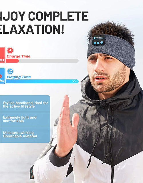 Load image into Gallery viewer, Sleep Headphones Wireless Bluetooth Sports Headphones Headband Earphones with Built-In Speakers for Sleeping, Running, Yoga
