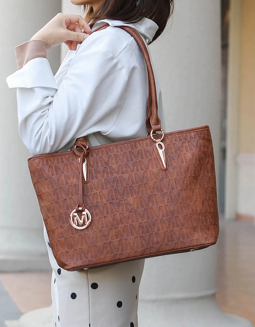 Load image into Gallery viewer, Edelyn Women'S Tote Bag, Small Tote Handbag, Pouch Purse &amp; Wristlet Wallet, Signature Handbag 4 Pcs Set by Mia K
