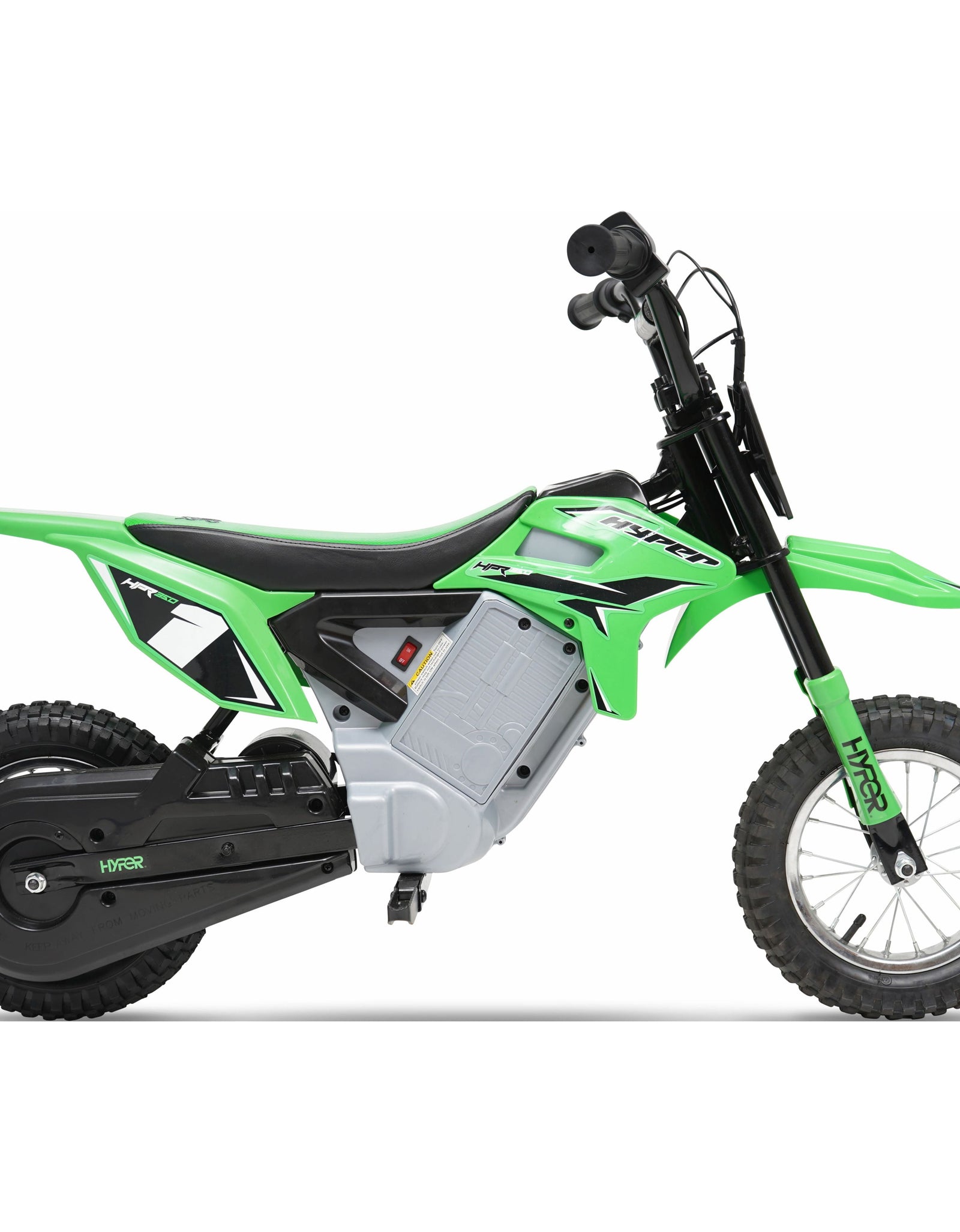 HPR 350 Dirt Bike 24V Electric Motorcycle in Green for Kids