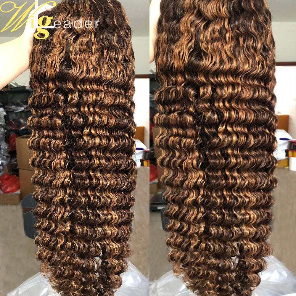 Preplucked Human Hair Lace Front Wig Highlight Straight 180% 13X6 Lace Frontal Wigs Curly Lace Frontal Wigs Swiss Lace