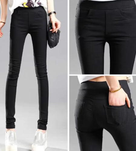 Women Summer Elastic Casual Stretch Skinny Leggings Slim Pencil Pants