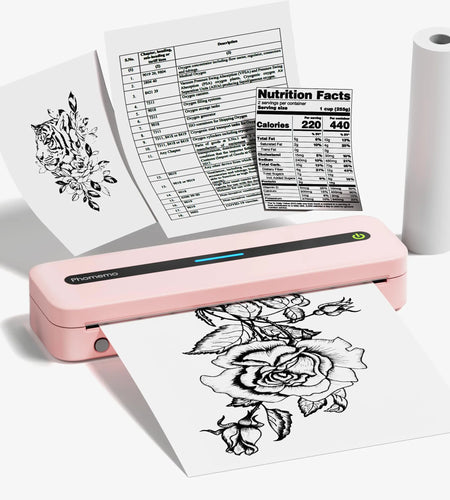 M832 Portable Printer A4 BT Printer for Travel 300Dpi Wireless Inkless Thermal Printer Use in Ios Android Phone Laptop