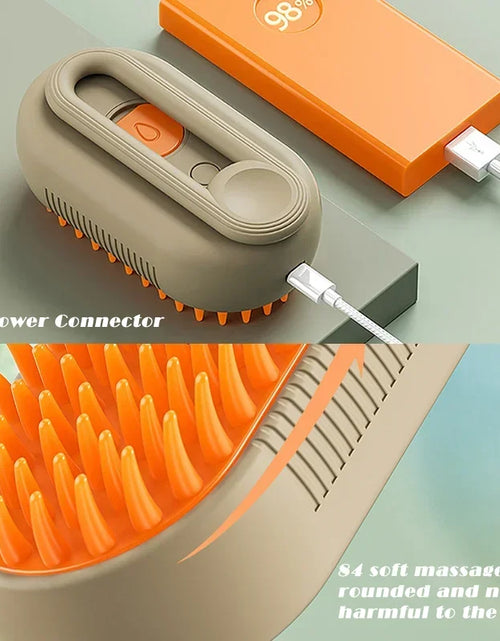 Load image into Gallery viewer, 3In1 Cat Steam Brush Steamy Dog Brush Electric Anti-Splashing Brush with Steam Spray Massage Pet Grooming Comb Hair Removal Comb
