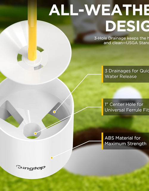 Load image into Gallery viewer, Golf Flagstick Mini, Putting Green Flag for Yard, All 3 Feet, Double-Sided Numbered Golf Flags, Golf Pin Flag Hole Cup Set, Portable 2-Section Design, Gifts Idea
