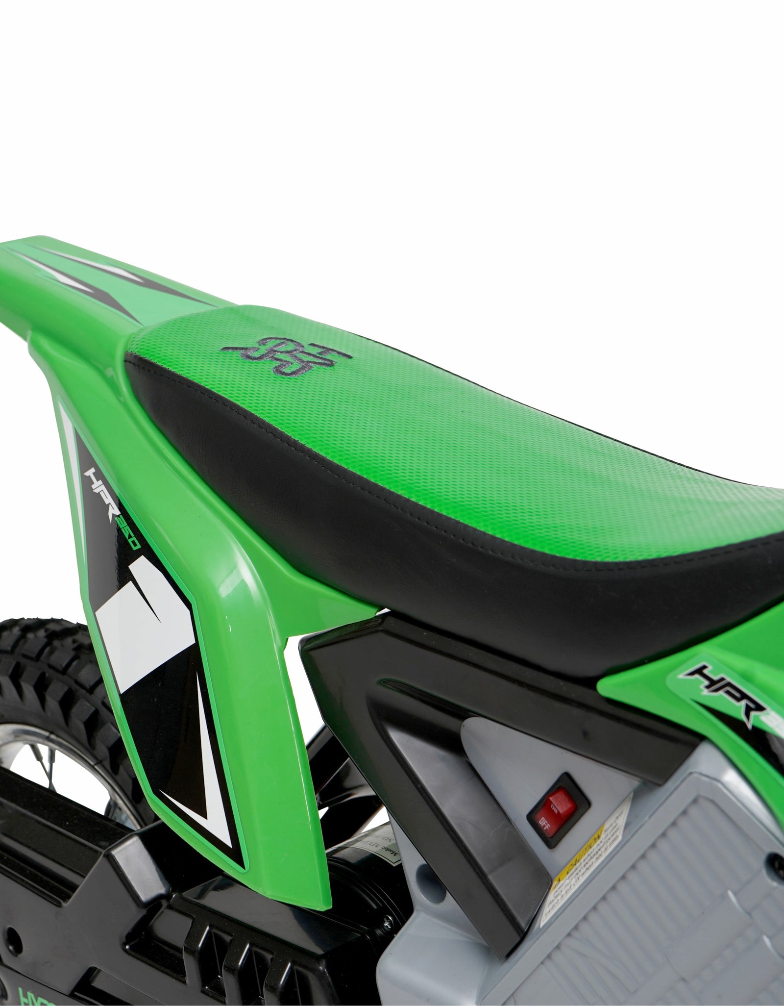 HPR 350 Dirt Bike 24V Electric Motorcycle in Green for Kids