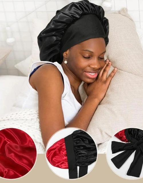 Load image into Gallery viewer, Silk-Like Satin Double-Layer Hair Cap
