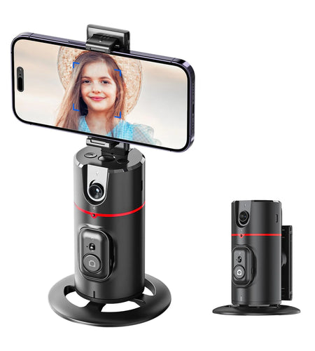 360 Degree Rotation Auto Face Tracking Phone Holder Stand Foldable Gesture Operation for Mobile Smartphone Vlog Live Streaming