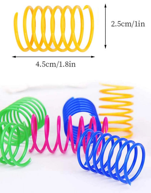 Load image into Gallery viewer, 40 Pack Cat Spiral Spring, Cat Toys Spring for Indoor Cats, Durable Plastic Coils Colorful Cat Kitten Spring Toy Creative Toy for Swatting, Biting, Hunting
