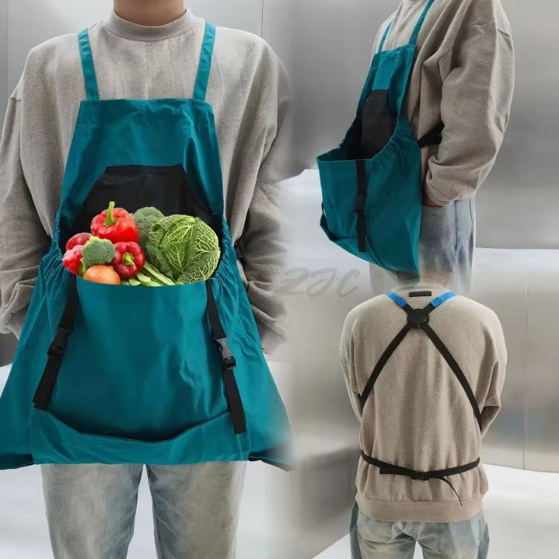 HarvestMate Outdoor Apron – Large Pocket Gardening Apron Backpack for Efficient Harvesting & Tool Storage