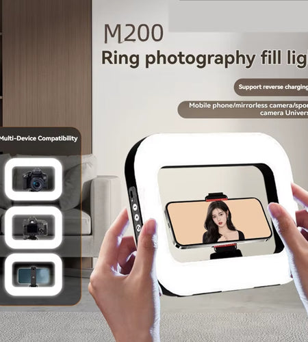 GlowPro Handheld LED Ring Light – Rechargeable Portable Fill Light for Perfect Selfies, Live Broadcasts & Photography