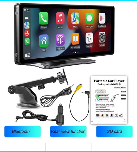 10.26-Inch Wireless Carplay Android Auto Car Portable GPS Navigation Car Display Screen Central Control Screen Radio