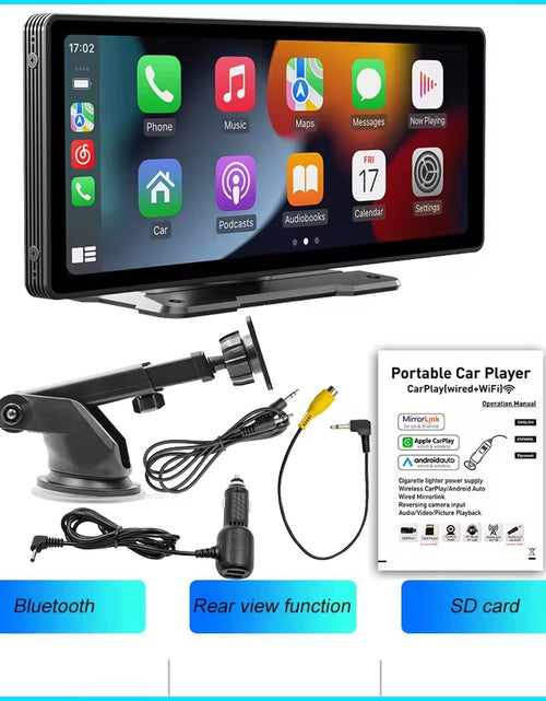 Load image into Gallery viewer, 10.26-Inch Wireless Carplay Android Auto Car Portable GPS Navigation Car Display Screen Central Control Screen Radio
