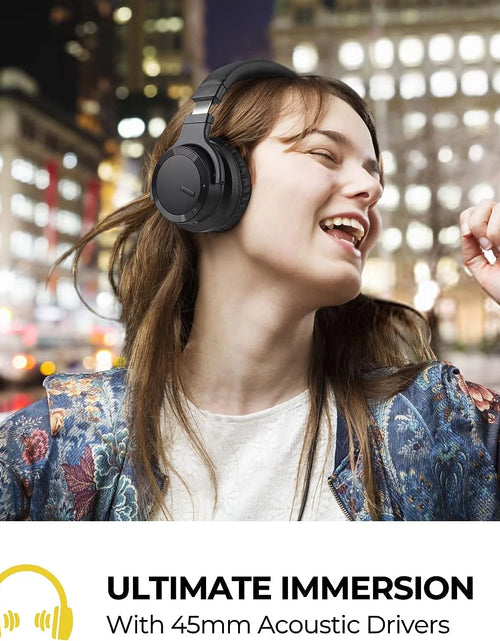 Load image into Gallery viewer, Bluetooth Headphones Active Noise Cancelling Headphones Wireless Headphones over Ear with Mic Deep Bass, Comfortable Protein Earpads, 30 Hours Playtime for Travel/Work, Black
