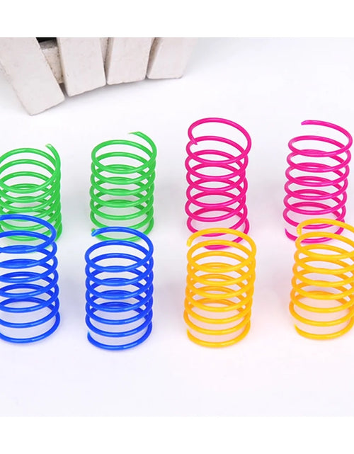Load image into Gallery viewer, 40 Pack Cat Spiral Spring, Cat Toys Spring for Indoor Cats, Durable Plastic Coils Colorful Cat Kitten Spring Toy Creative Toy for Swatting, Biting, Hunting
