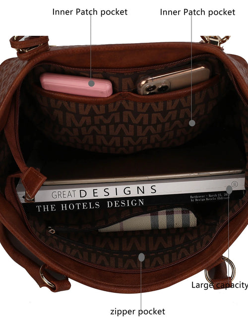 Load image into Gallery viewer, Edelyn Women'S Tote Bag, Small Tote Handbag, Pouch Purse &amp; Wristlet Wallet, Signature Handbag 4 Pcs Set by Mia K
